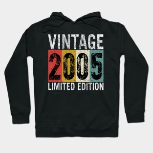 18 Years Old Vintage 2005 Limited Edition 18th Birthday gift Hoodie